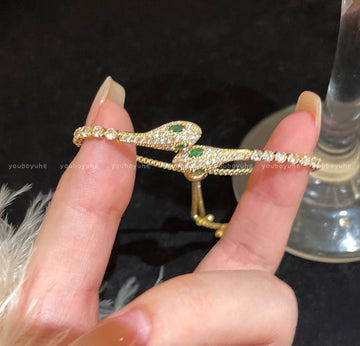 "Snakes" Gold Bracelet