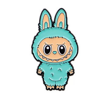 Blue Metal Badge of Labubu