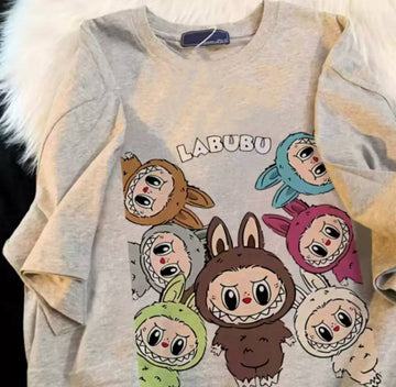 Gray Labubu T-Shirt