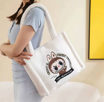 Labubu White Shopper Bag