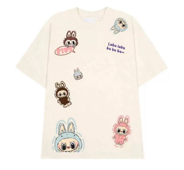 Oversized Beige Labubu T-Shirt
