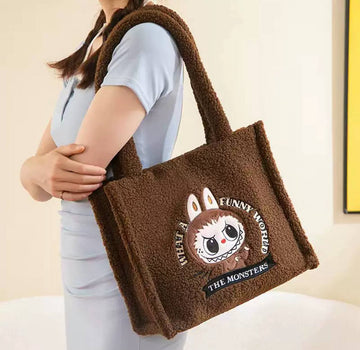 Labubu Brown Shopper Bag