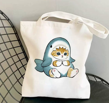 Shopper Bag: Little Cat in a Shark Costume