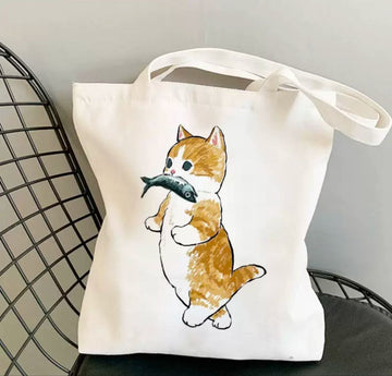 Kit and Fish Shopper Bag