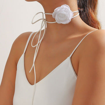 White Flower Choker
