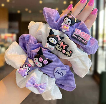 Kuromi Purple Rubber Band Set (4 pcs)