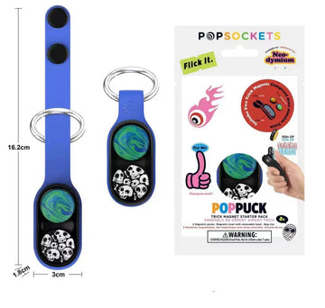 PopPuck Blue Magnetic Stress-Relief Game