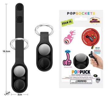 PopPuck Black Magnetic Stress-Relief Game