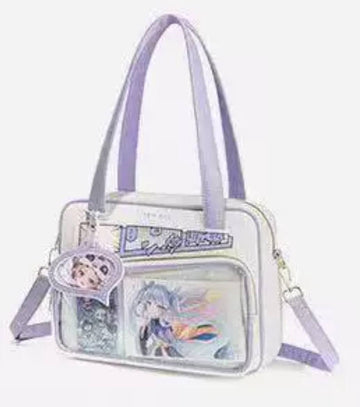 Clear Insert Bag – White with Lavender Accents