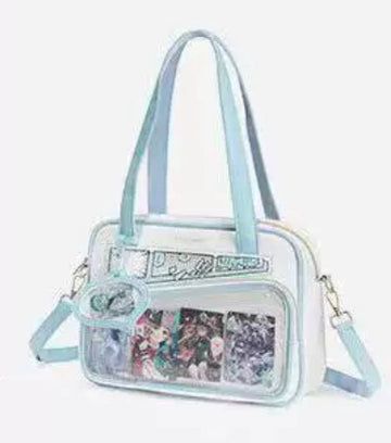 Clear Insert Bag – White with Blue