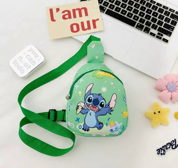 Children's Sling Bag Stick Green