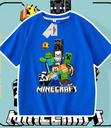 Children's Minecraft T-Shirt - Blue