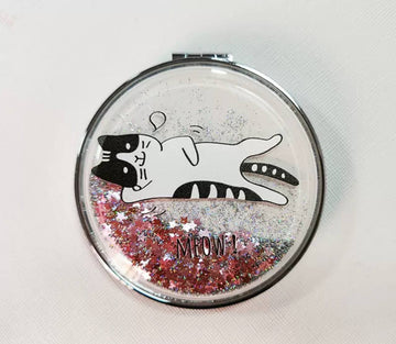 Foldable Pink Cat Mirror