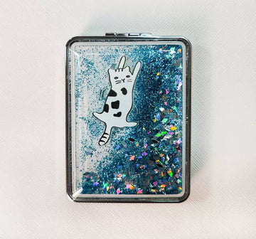 Foldable Blue Cat Mirror