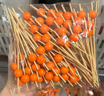 Orange Decorative Skewers (50 pcs)