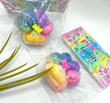 Squish Tab Paw Stress Ball - Rainbow