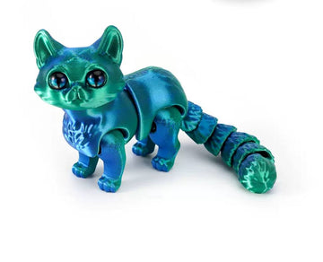 3D Stress-Relief Toy Cat in Azure Blue