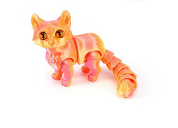 3D Stress-Relief Toy Cat - Peach Color