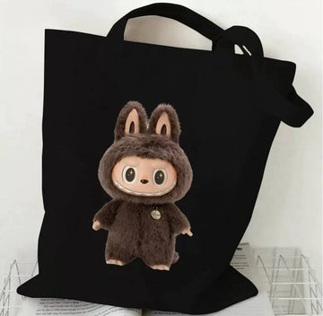 Labubu Black Shopper Bag