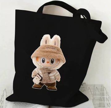 Labubu Black Shopper Bag