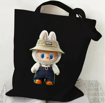 Labubu Black Shopper Bag