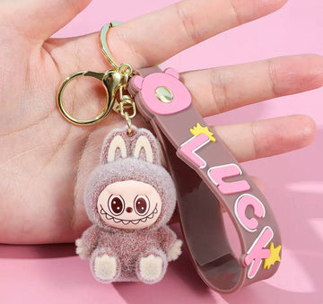 Labubu Sitting Brown Keychain