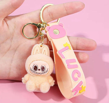 Labubu Sitting Beige Keychain