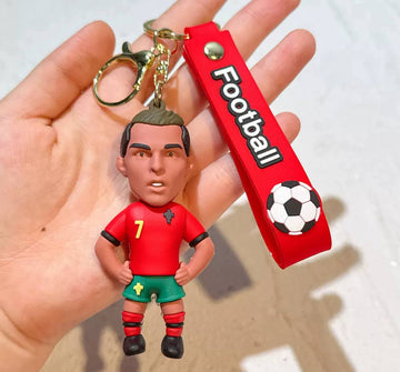 Keychain featuring a Cristiano Ronaldo figure