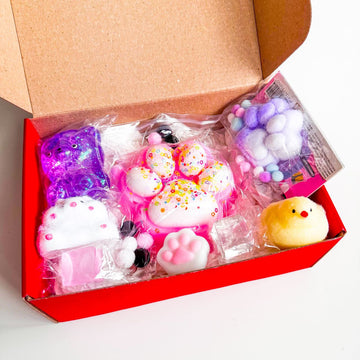 Squish Tab Hands Set: Chick, Teddy Bear, Hamster