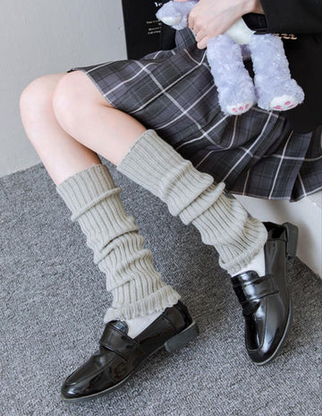 Gray Knitted Gaiters