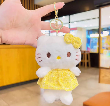 Soft plush keychain toy "Kitti" Yellow