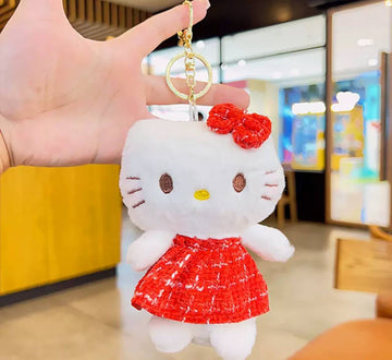 Soft plush keychain toy "Kitti" Red