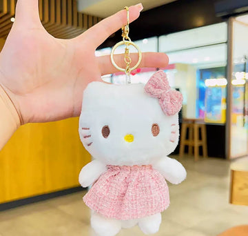 Soft plush keychain toy "Kitti" Pink