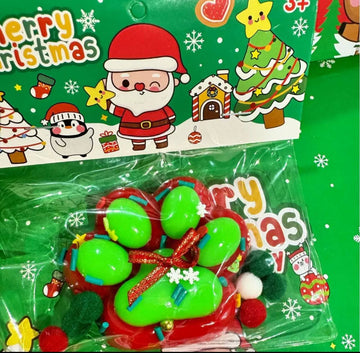 Squish Tab Paw Stress Ball - Christmas Red and Green