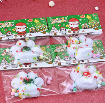 Squish Toy Paw Stress Relief Christmas White