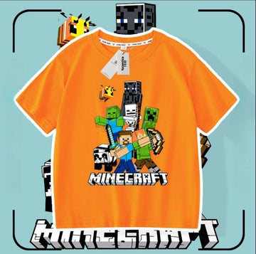 Children's Minecraft T-Shirt - Orange