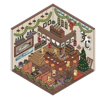 DIY Rumbox 3D Sticker Set "Create Your Room" with Sushi Cat Café