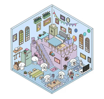 DIY Rumbox 3D Sticker Set "Create Your Own Room" Puppy House