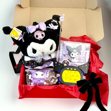 Kuromi Gift Set (toy backpack, Pop-It, squishy, pointing stick, pin, bow, notebook + marker)
