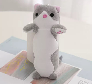 Soft Plush Keychain Cat-Baton Gray