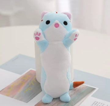 Blue Cat Baton Plush Keychain Toy