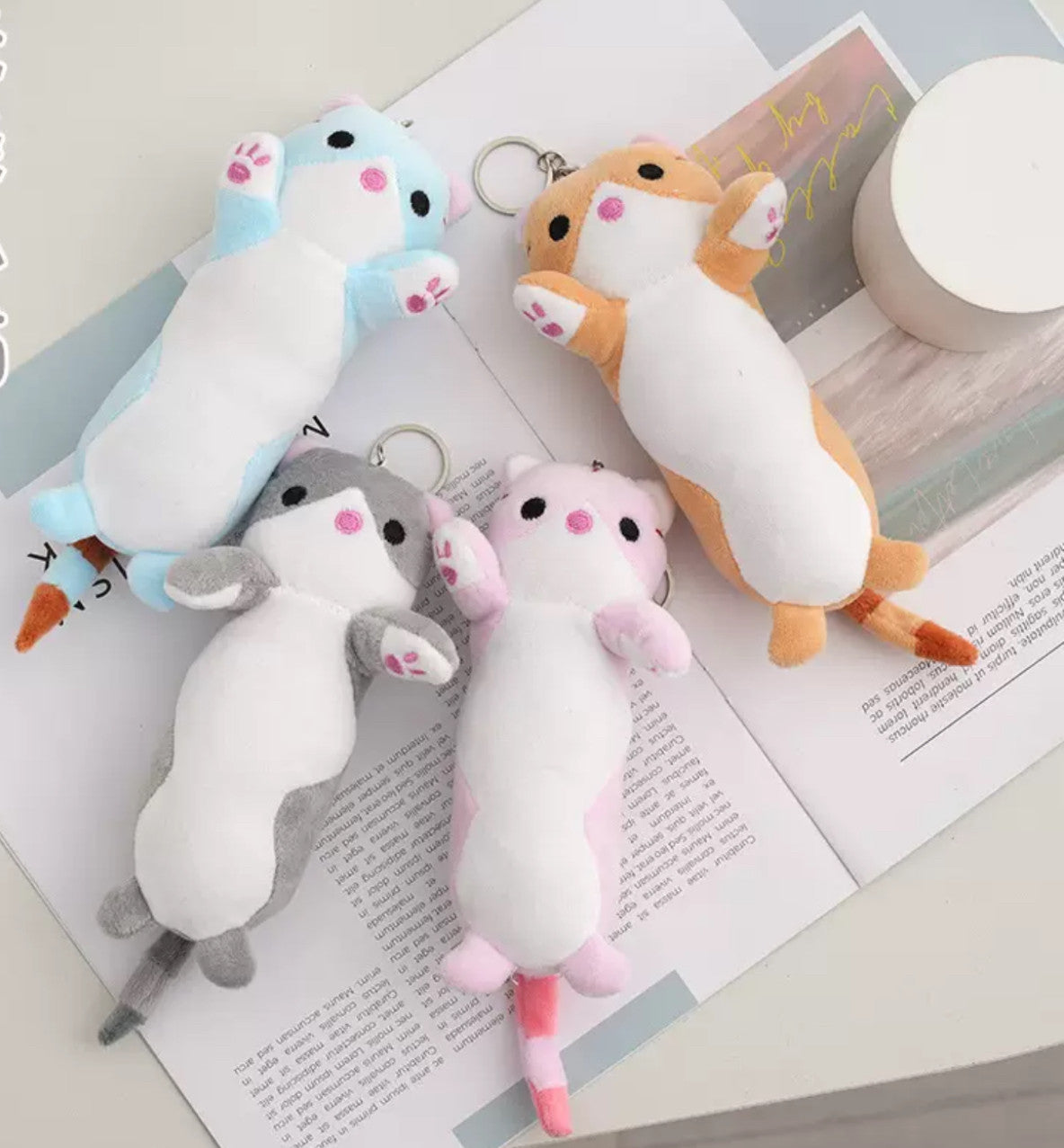 Soft Plush Keychain Cat-Baton