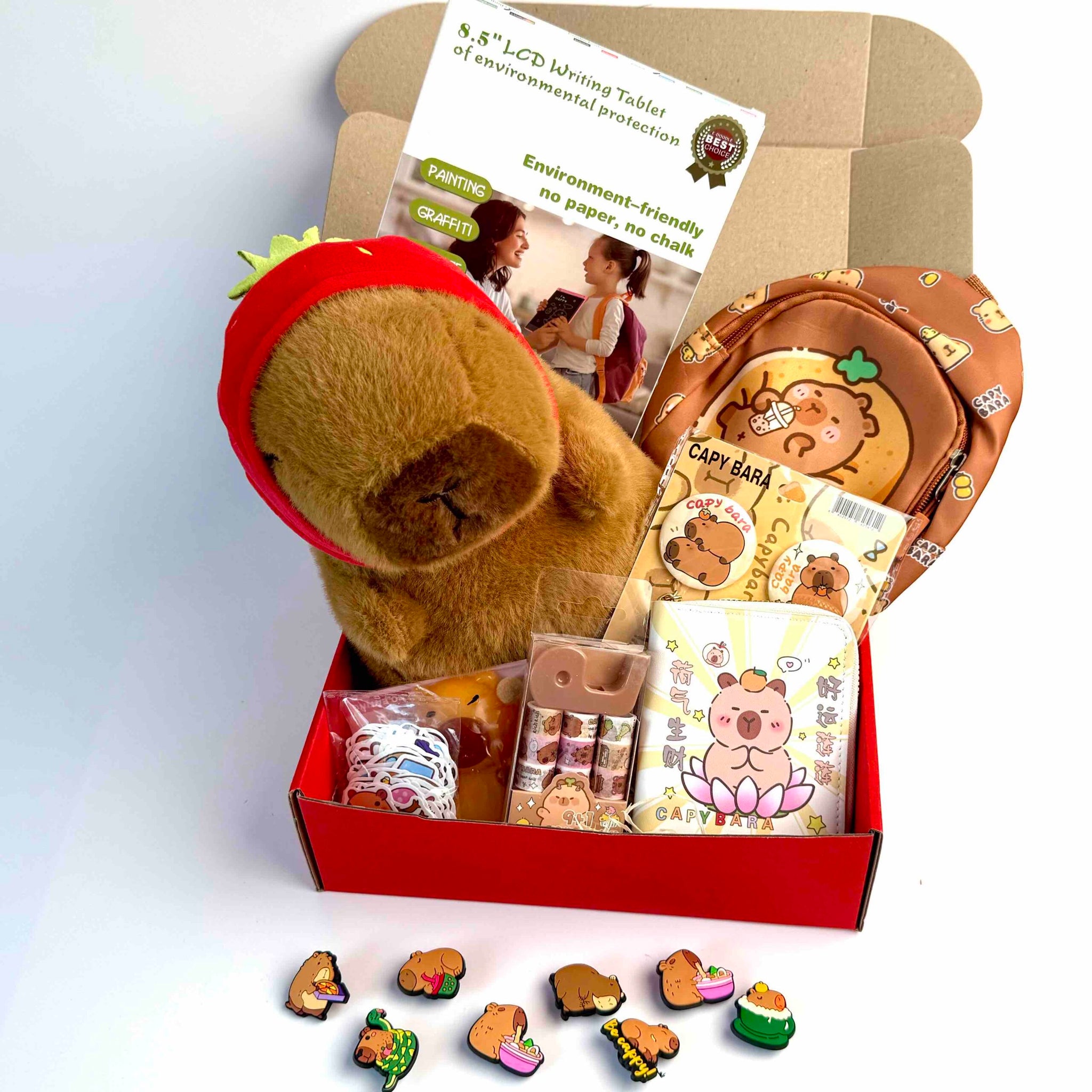 Capybara Gift Set (bag, plush toy, tablet, wallet)