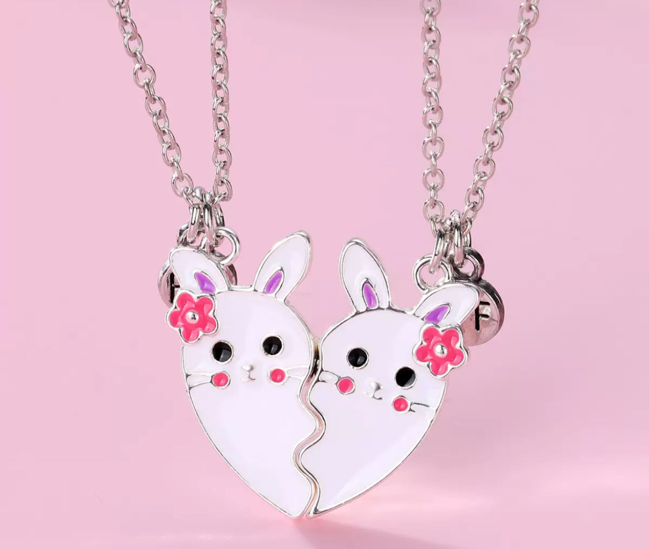 Pair of "Bunnies" Silver Pendants