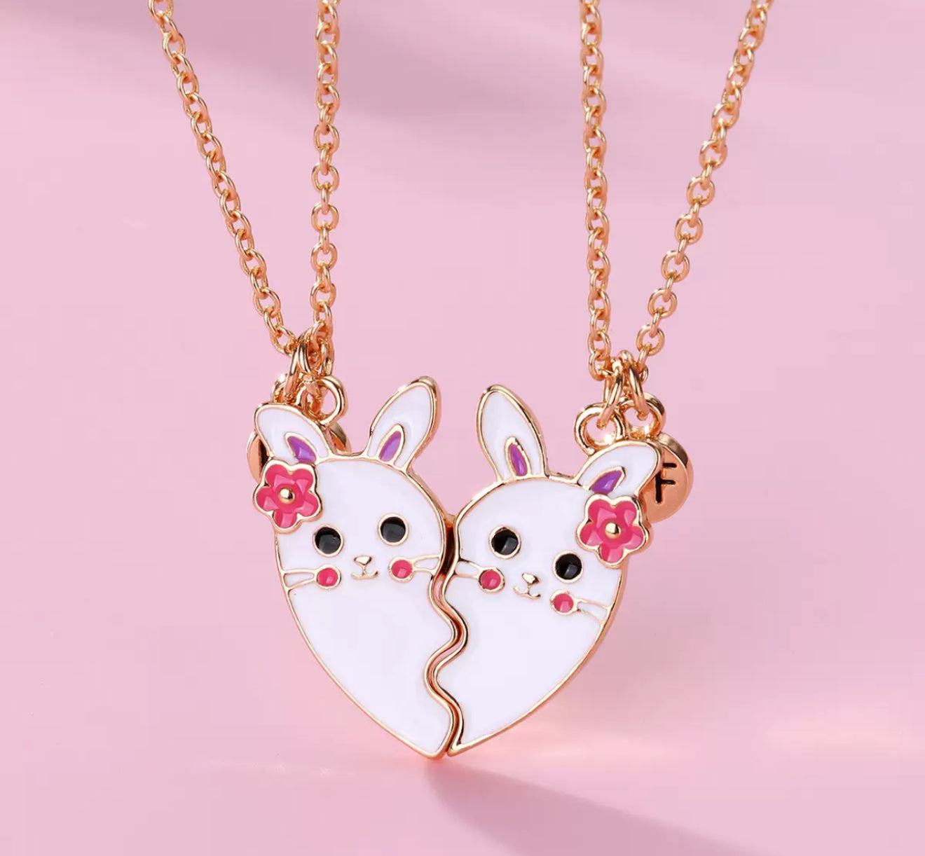 Pair of "Bunnies" Gold-Toned Pendants