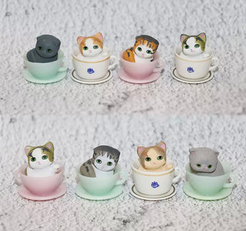 Set of 8 Tea Cat Masks