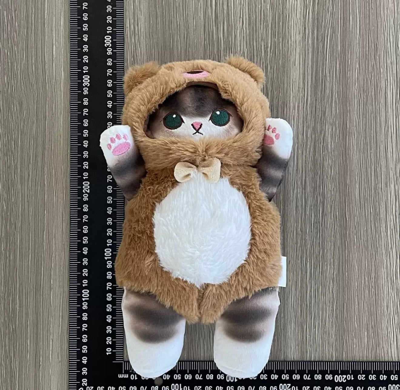 Soft Toy Cat in a Teddy Bear Costume, 26 cm