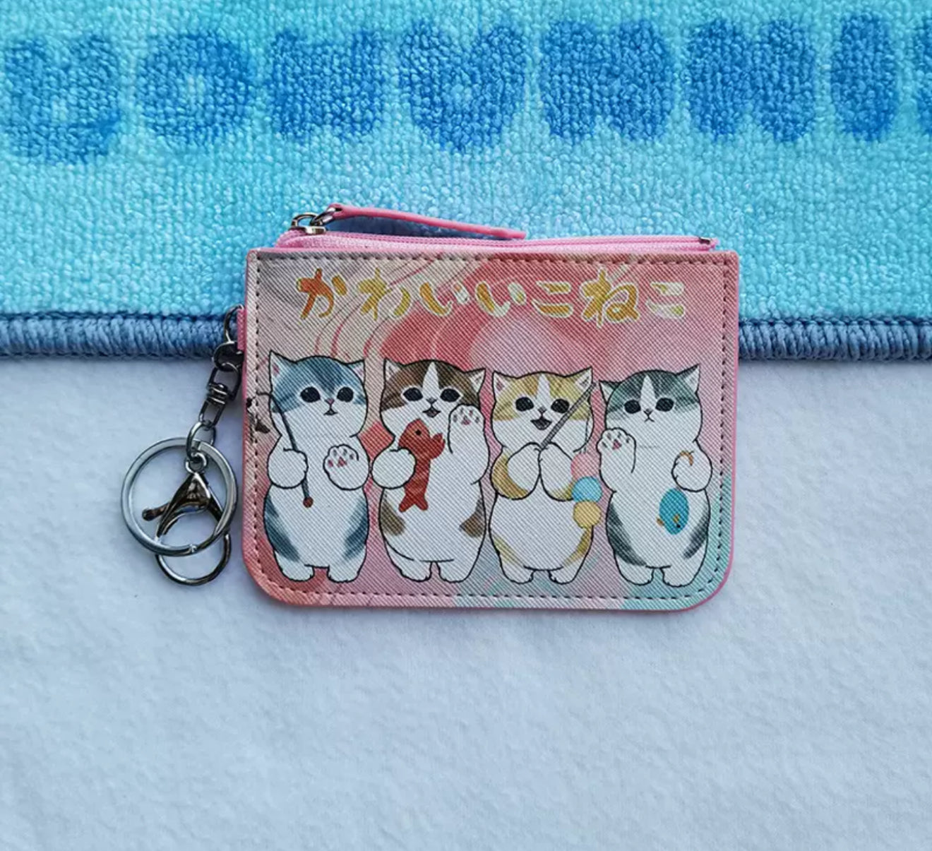 Coin Wallet with Cats-Fishers Design