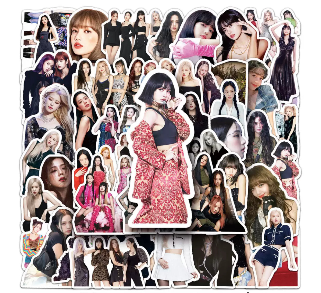 50-Piece K-pop Black Pink Sticker Set