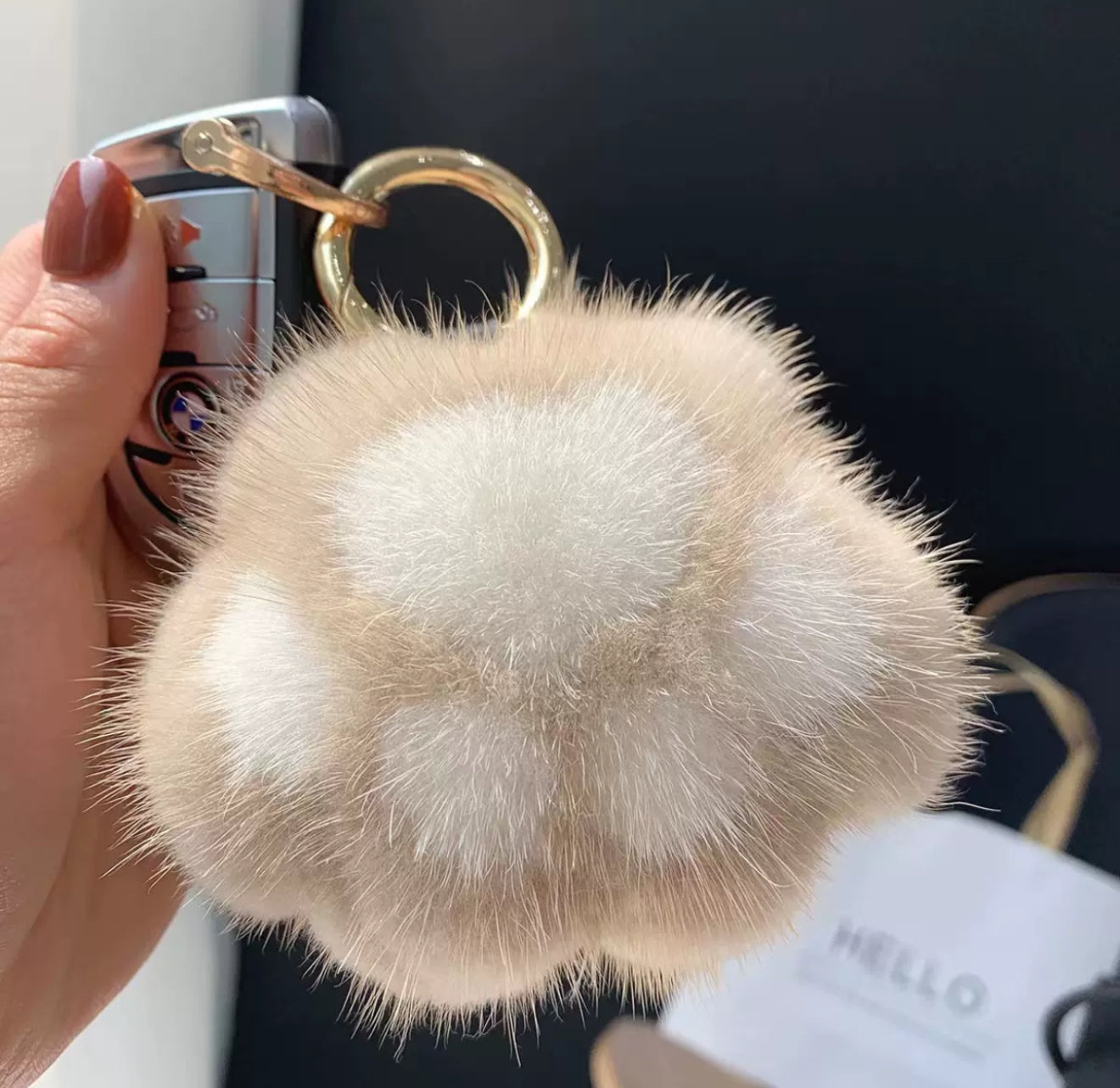 Soft "Paw" Keychain - Latte